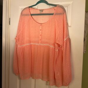 Ariat. Pink Long Sleeve Blouse
